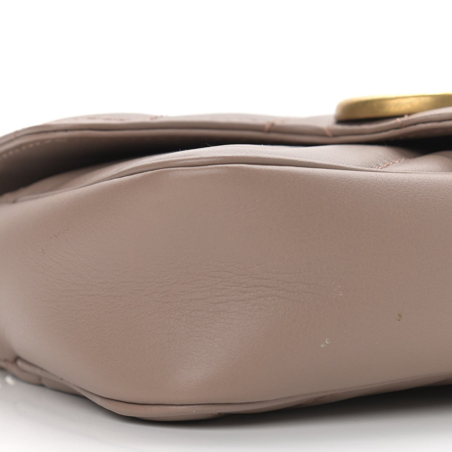 Calfskin Matelasse Super Mini GG Marmont Shoulder Bag Porcelain Rose