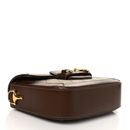 Gucci GG Supreme Monogram Web Mini Horsebit 1955 Shoulder Bag Beige Brown Sugar 4 of 6