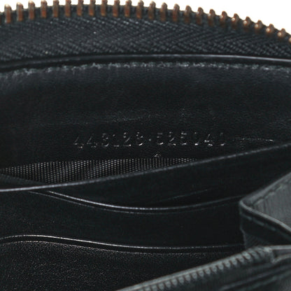 Gucci Calfskin Matelasse GG Marmont Zip Around Wallet Black 7 of 9