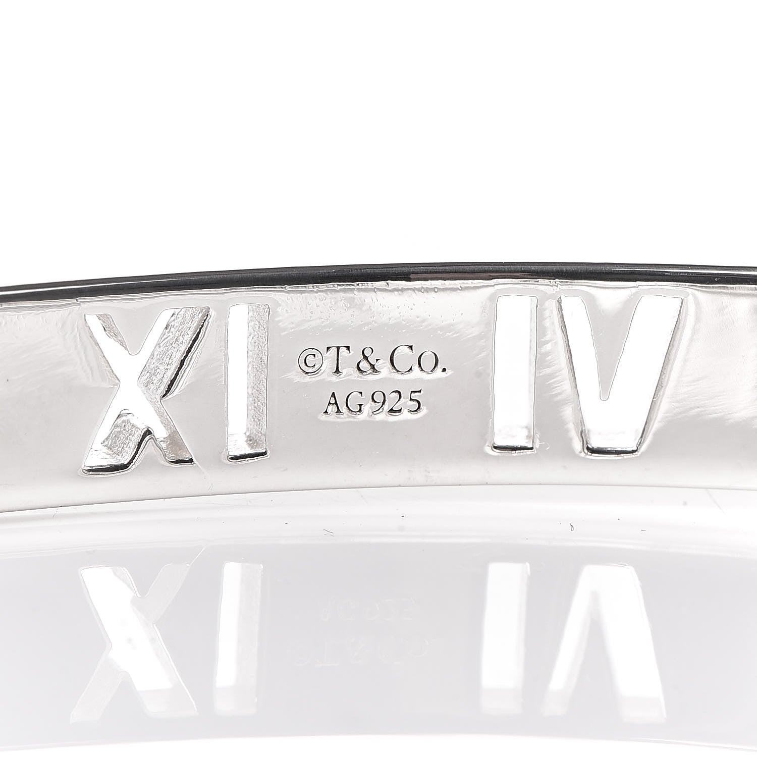 Tiffany Sterling Silver Atlas Pierced Hinged Bangle Bracelet 4 of 6