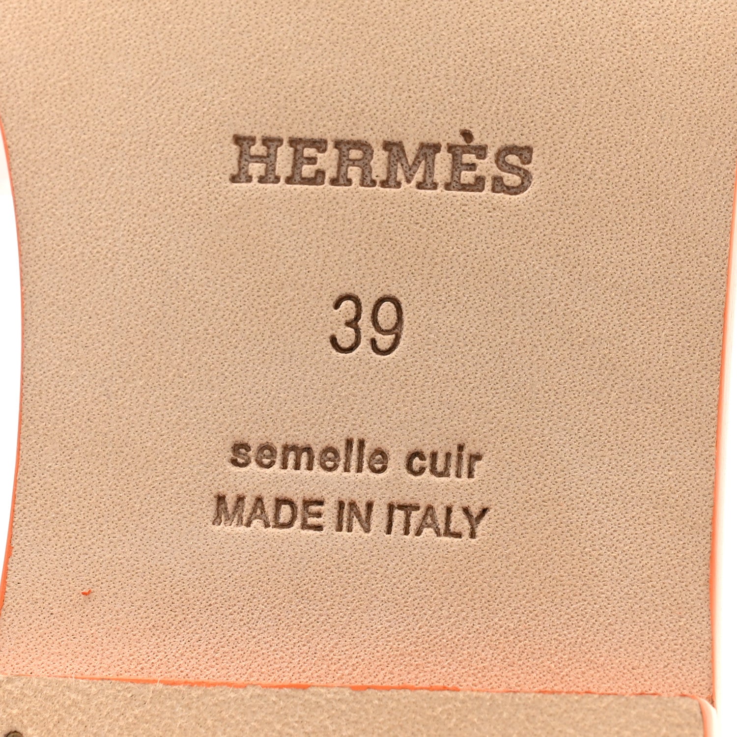 Hermes Epsom Oran Sandals 39 Orange Sunset 8 of 11