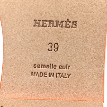 Hermes Epsom Oran Sandals 39 Orange Sunset 8 of 11