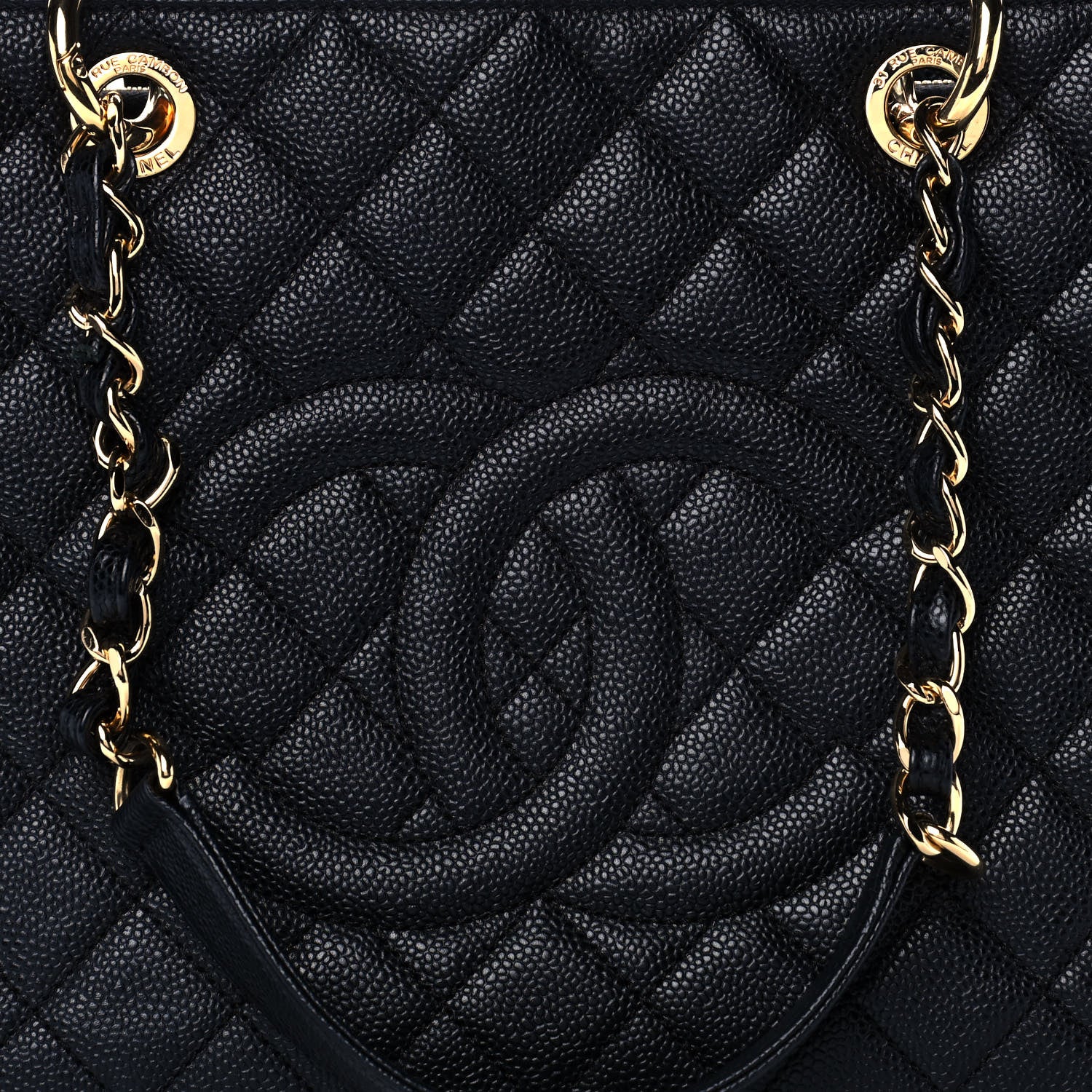Chanel Caviar Quilted Grand Shopping Tote GST Black 7 of 13