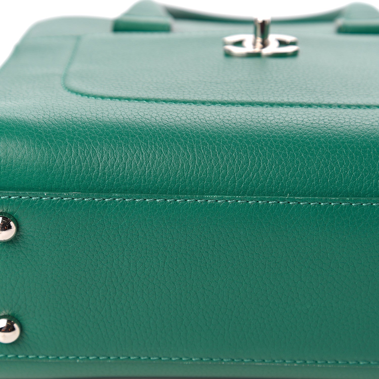 Chanel Grained Calfskin Mini Neo Executive Shopper Tote Green 9 of 10