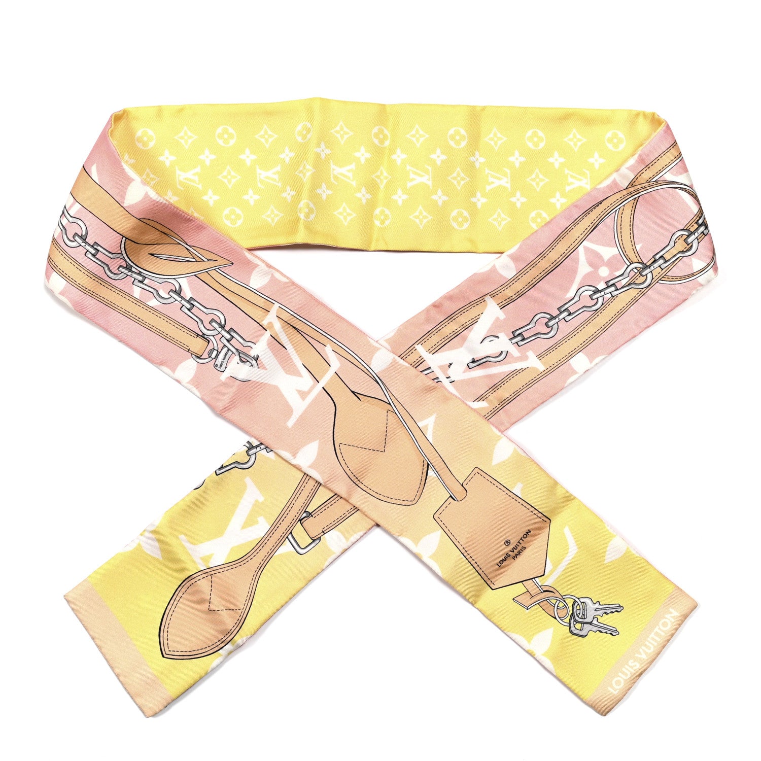 Louis Vuitton Silk Monogram Gradient By The Pool Bandeau Pink 1 of 5