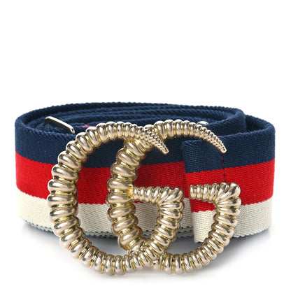 Gucci Canvas Torchon Double G Sylvie Web Belt 95 38 Red White Blue 1 of 3
