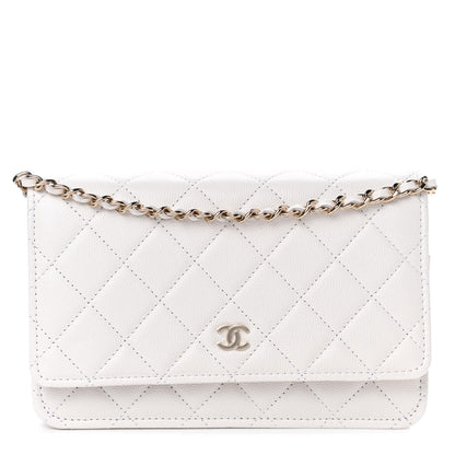 Chanel Caviar Quilted Wallet On Chain WOC White 1 of 11