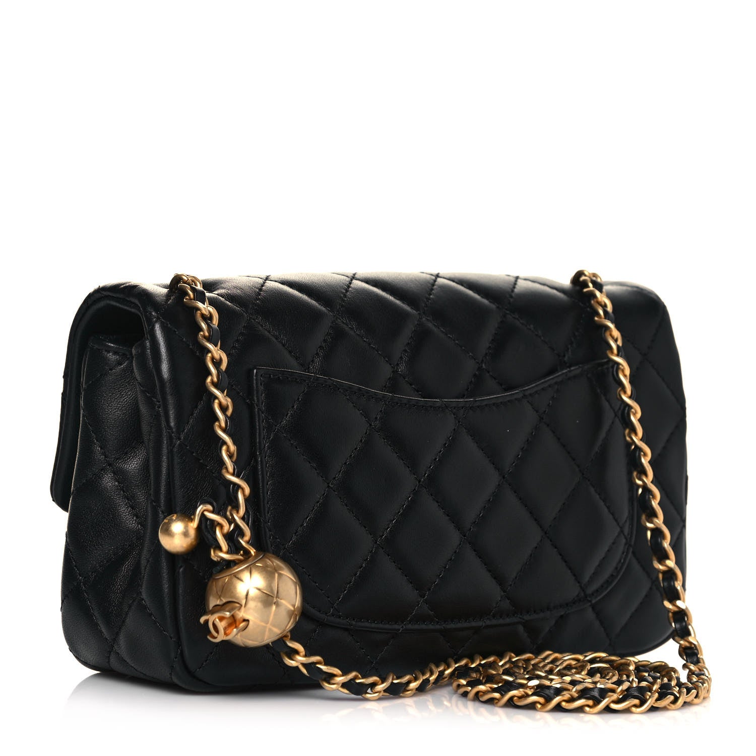 Chanel Lambskin Quilted Mini Rectangular Pearl Crush Flap Black 3 of 15