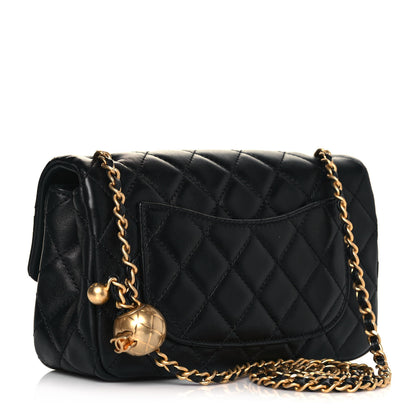 Chanel Lambskin Quilted Mini Rectangular Pearl Crush Flap Black 3 of 15