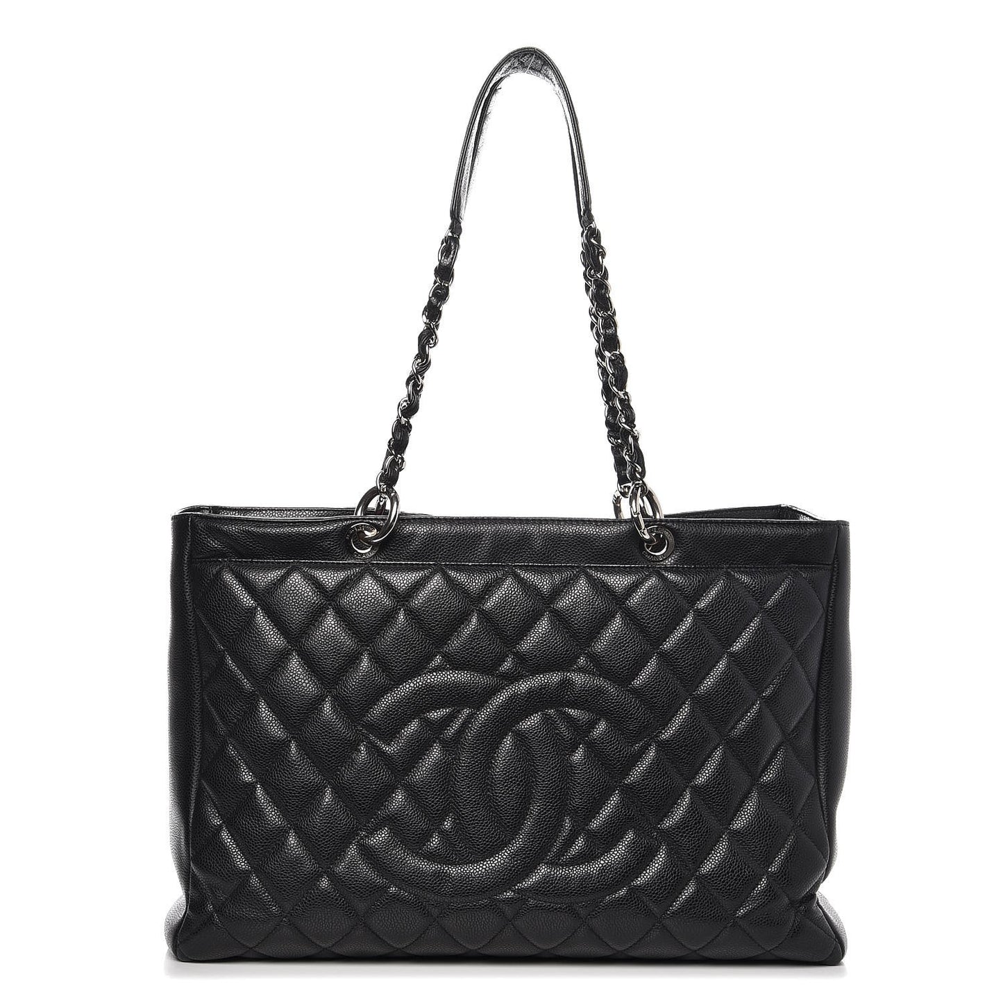 Caviar Quilted Grand Shopping Tote GST Black