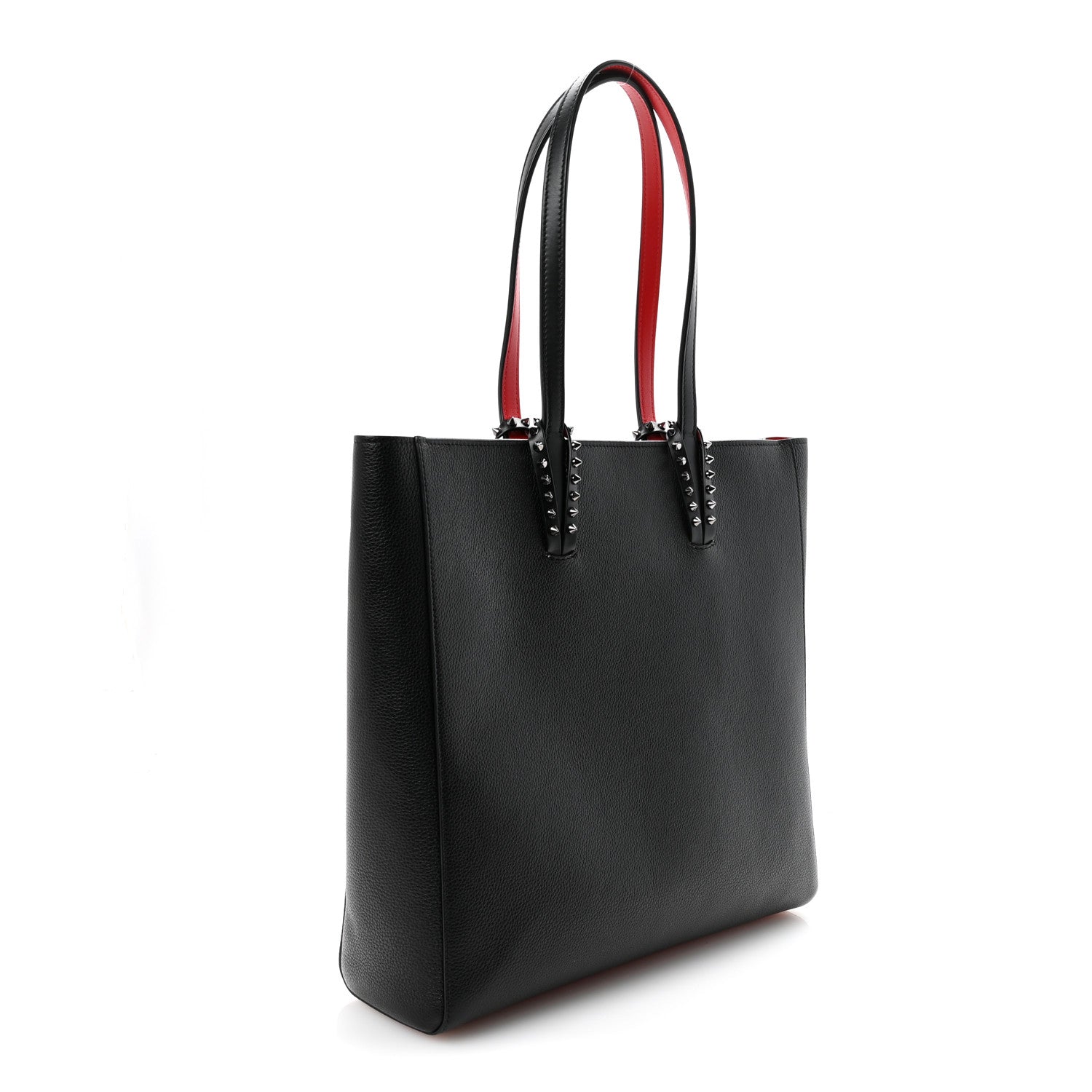 Christian Louboutin Calfskin Empire Spikes North South Cabata Tote Black 3 of 9