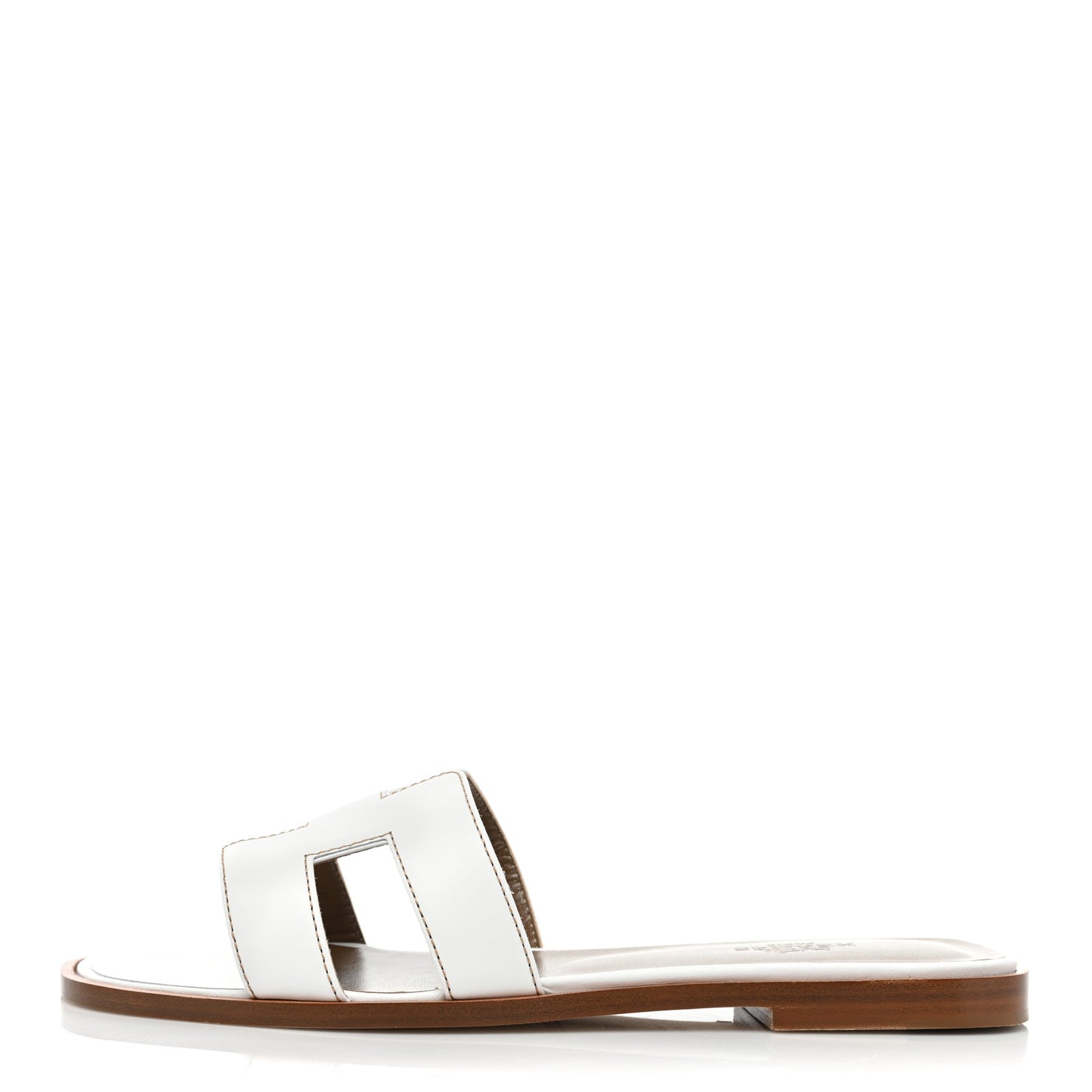 Box Calfskin Oran Sandals 36 White