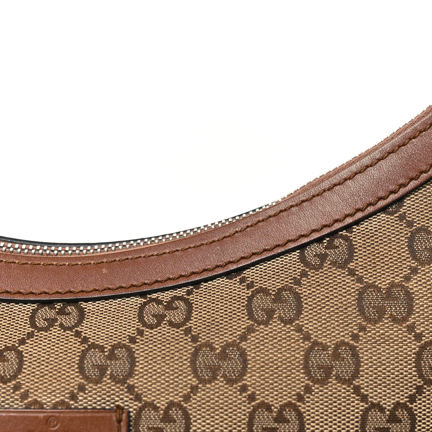 Gucci Monogram Medium Half Moon Hobo Brown 11 of 15