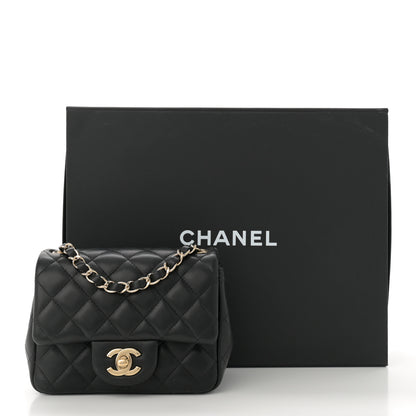 Chanel Lambskin Quilted Mini Square Flap Black 12 of 12