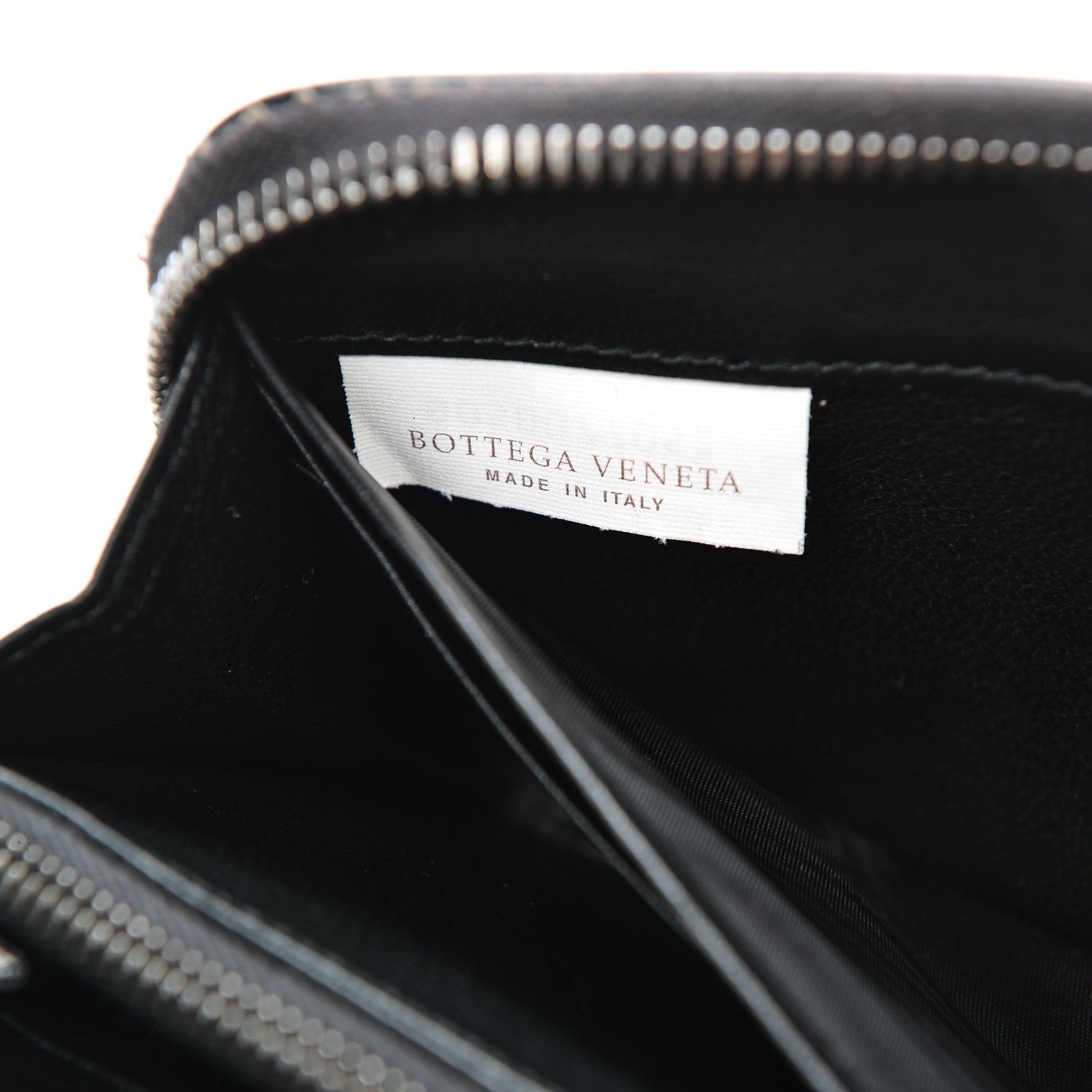 Bottega Veneta Nappa Ricamo Placcato Zip Around Wallet Nero Black 7 of 8