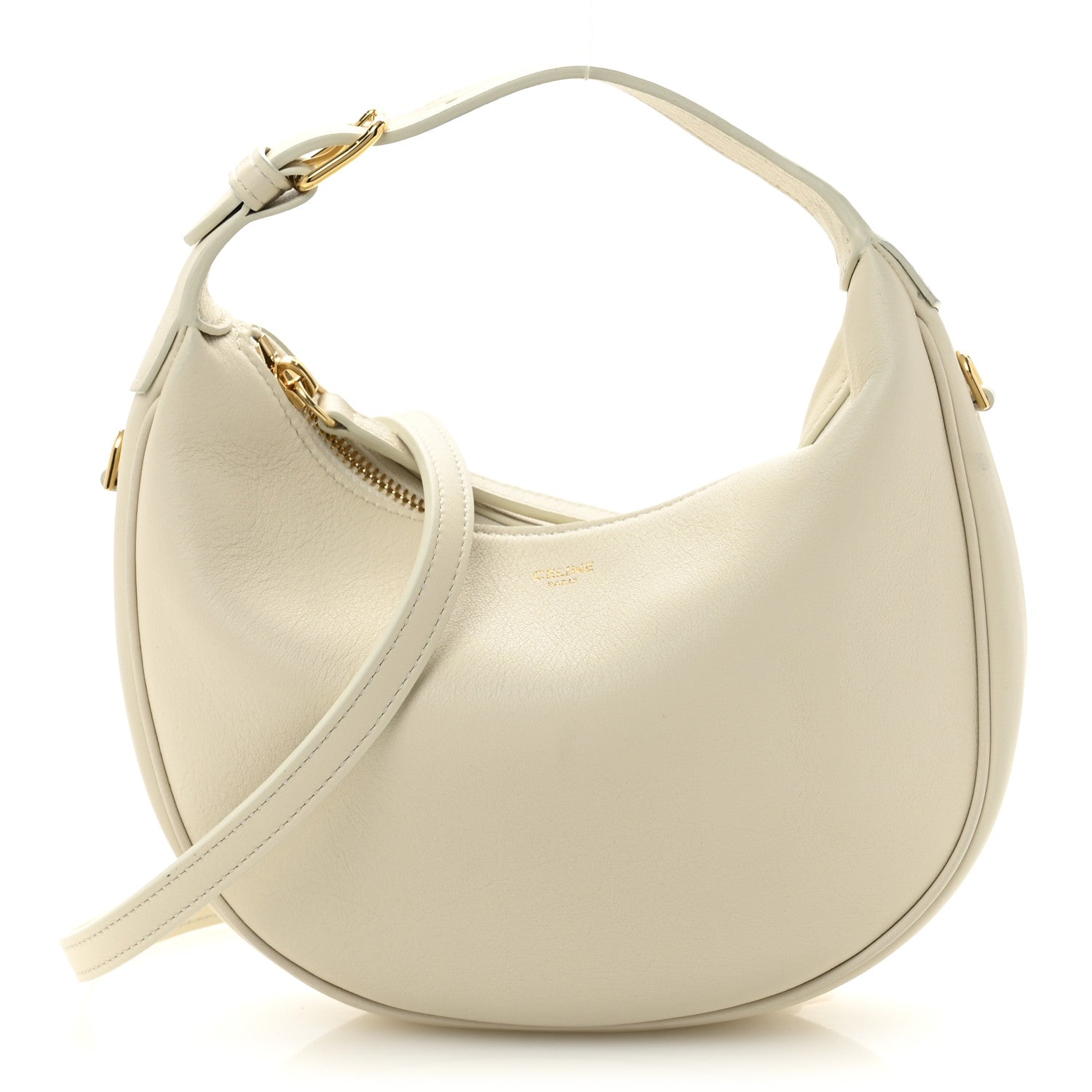 Celine Supple Grained Calfskin Teen Lulu Shoulder Bag Rice 1 of 14