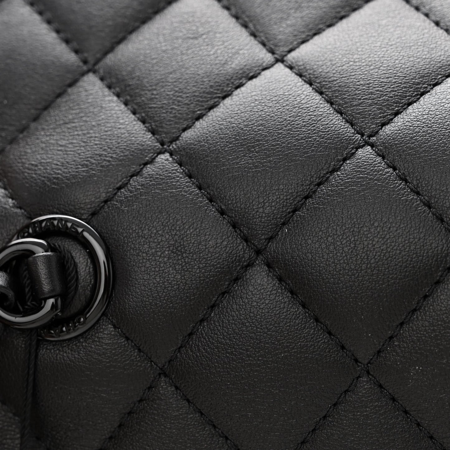 Lambskin Quilted Small CC Filigree Flap Black