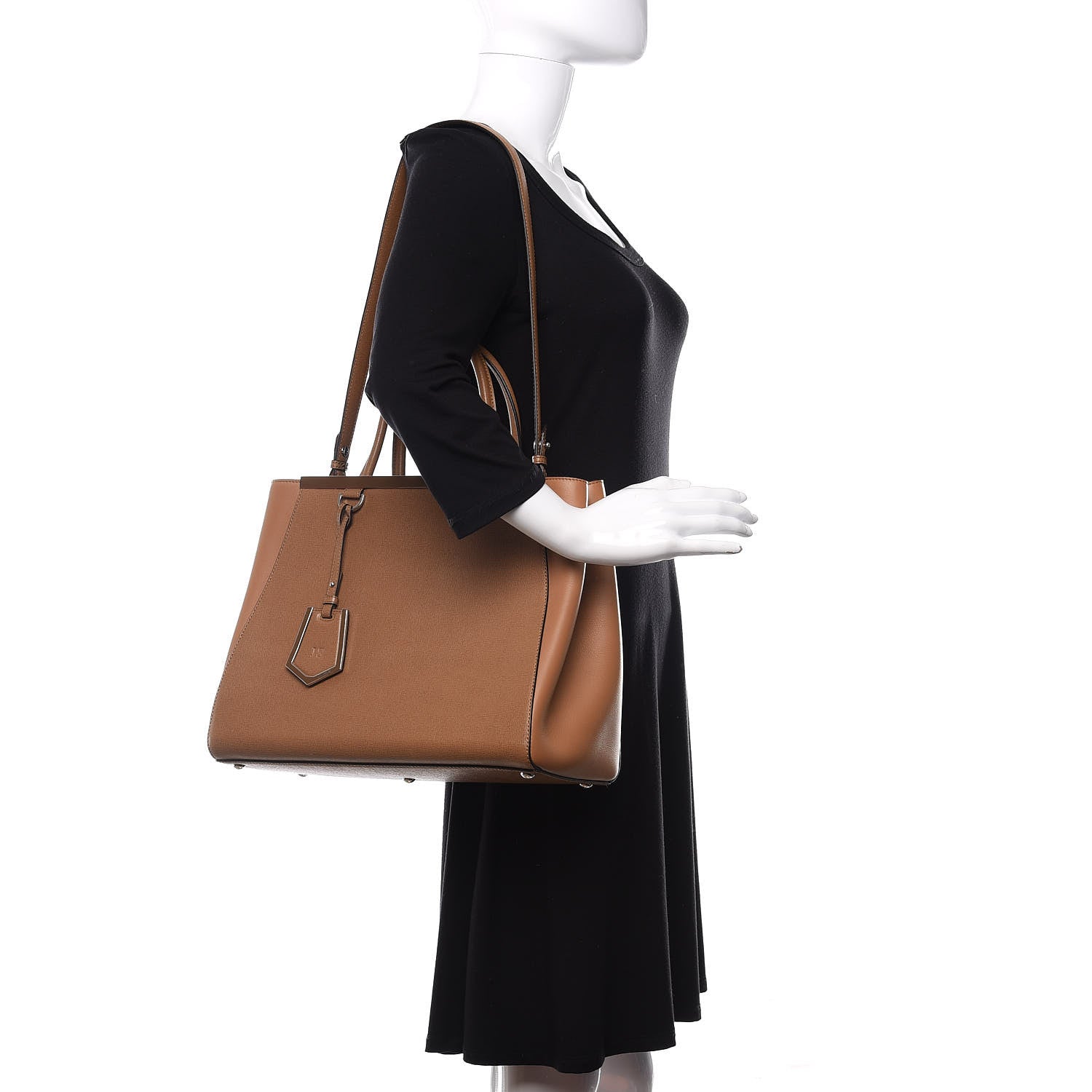 Fendi Vitello Elite Regular 2Jours Tote Orzo 2 of 11