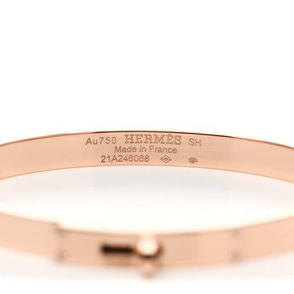Hermes 18K Rose Gold Diamond PM Kelly Bracelet SH 3 of 5