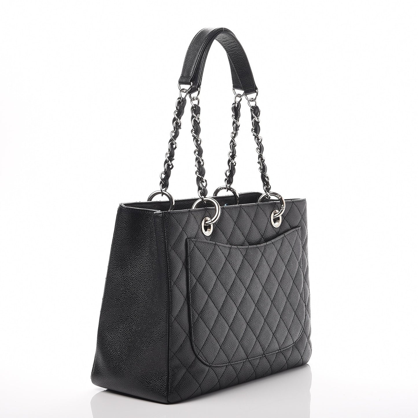 Caviar Quilted Grand Shopping Tote GST Black