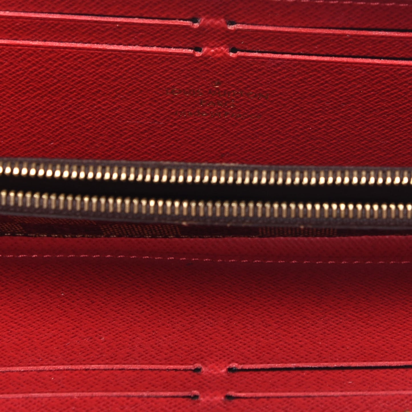 Damier Ebene Clemence Wallet Cherry