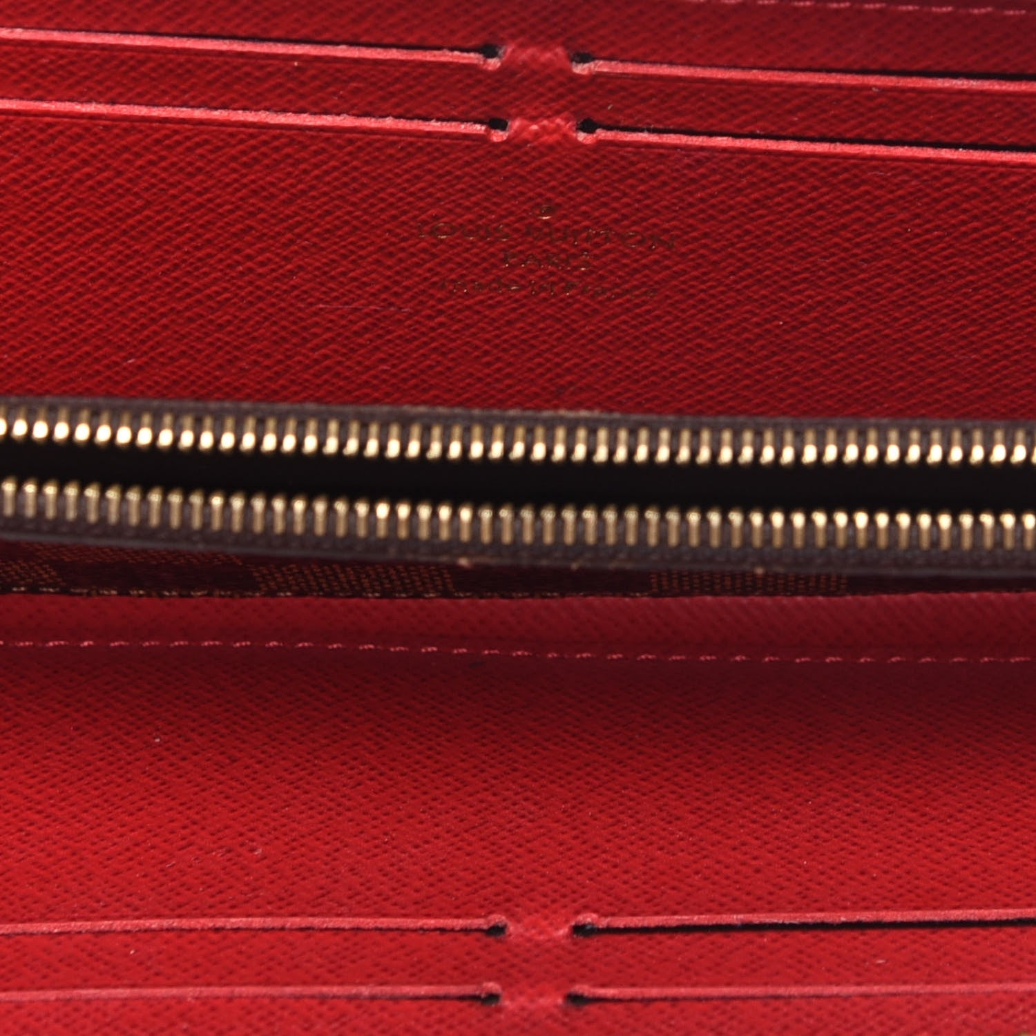 Louis Vuitton Damier Ebene Clemence Wallet Cherry 5 of 12