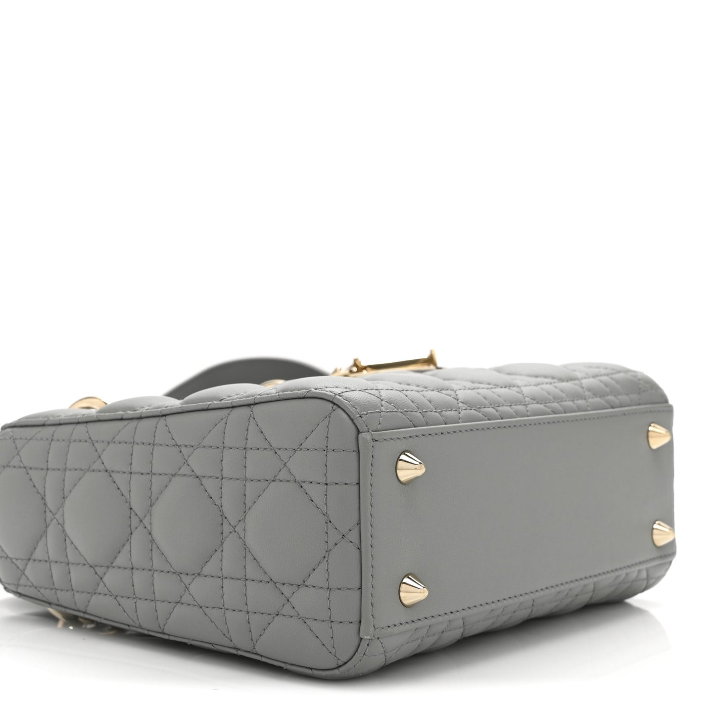 Lambskin Cannage Small My ABCDior Lady Dior Grey