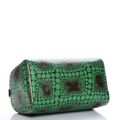 Louis Vuitton Monogram Kusama Town Speedy 30 Green 4 of 8