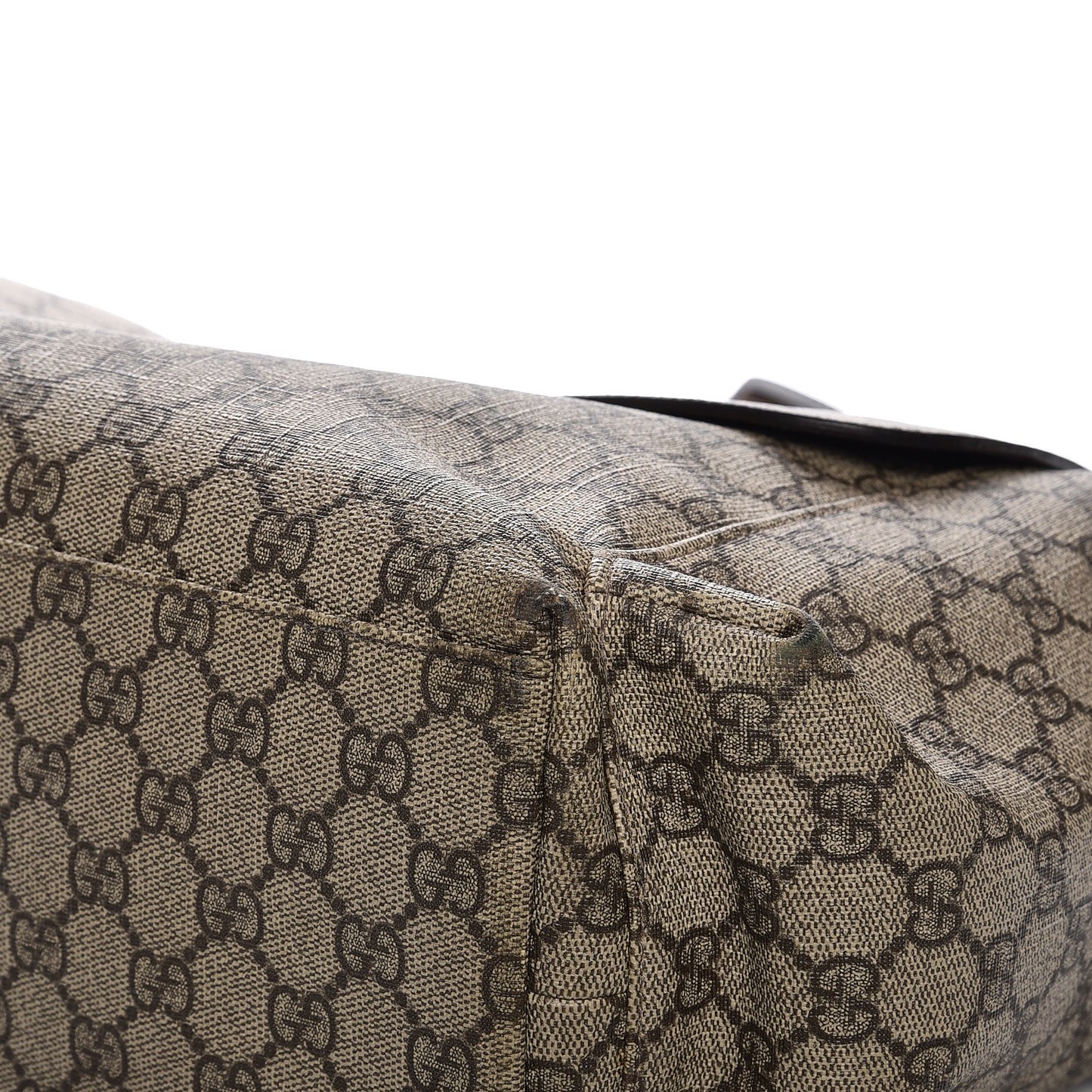 GG Plus Monogram Messenger Diaper Bag Dark Brown