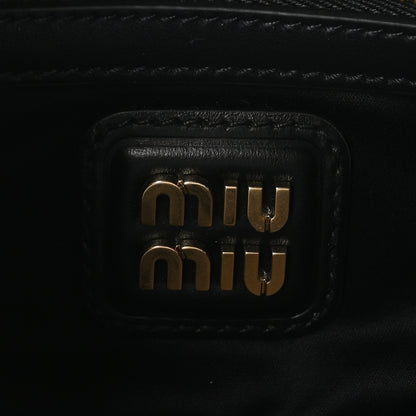 Miu Miu Calfskin Regular Arcadie Top Handle Bag Black 6 of 9
