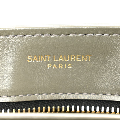 Saint Laurent Calfskin Y Quilted Monogram Toy Loulou Crossbody Bag Grey Kaki 6 of 11