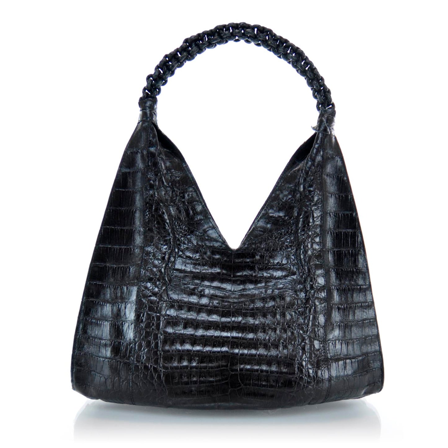 Crocodile Hobo Black