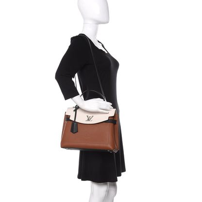 Louis Vuitton Soft Calfskin Lockme Ever Caramel Creme Black 2 of 9