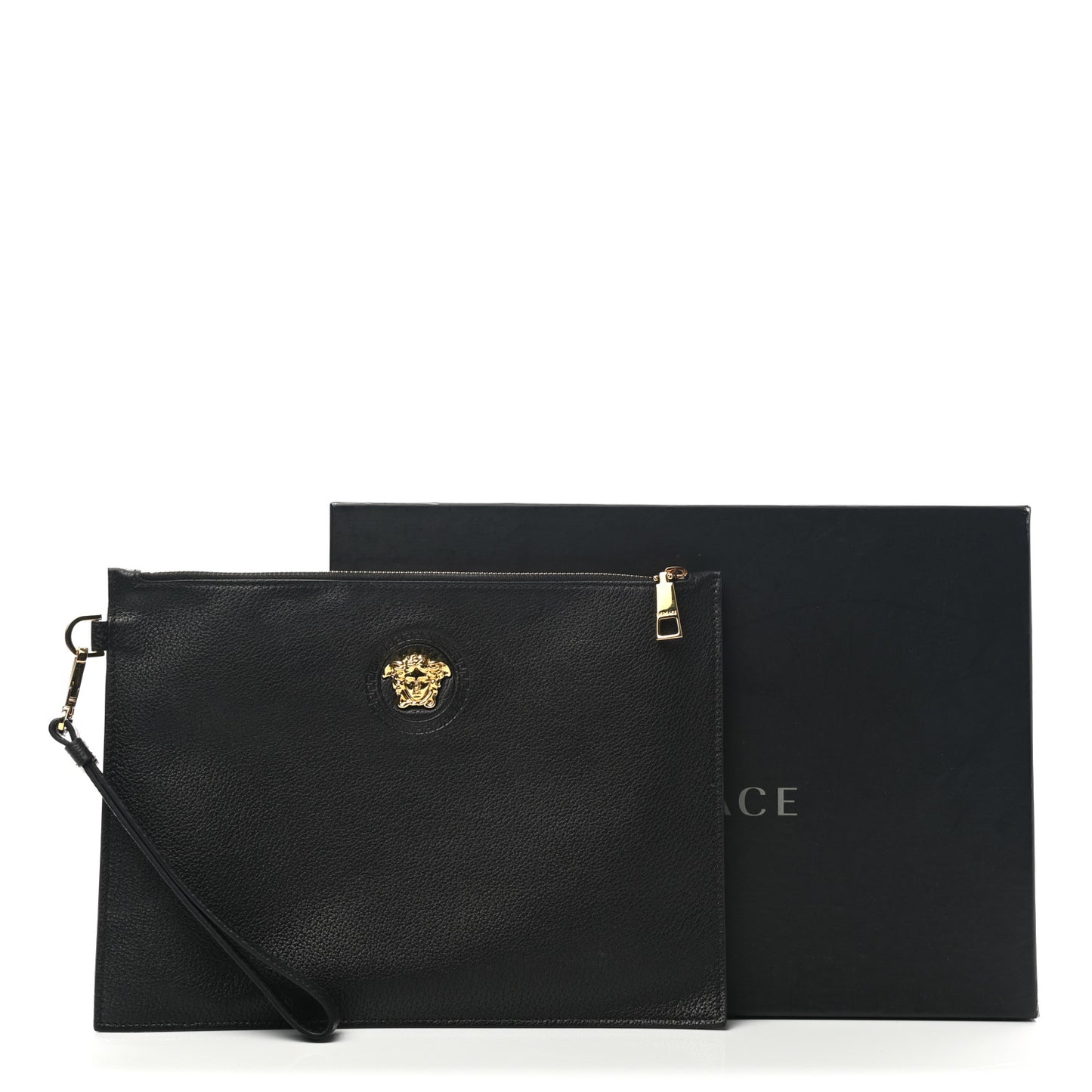 Grained Calfskin La Medusa Pouch Black