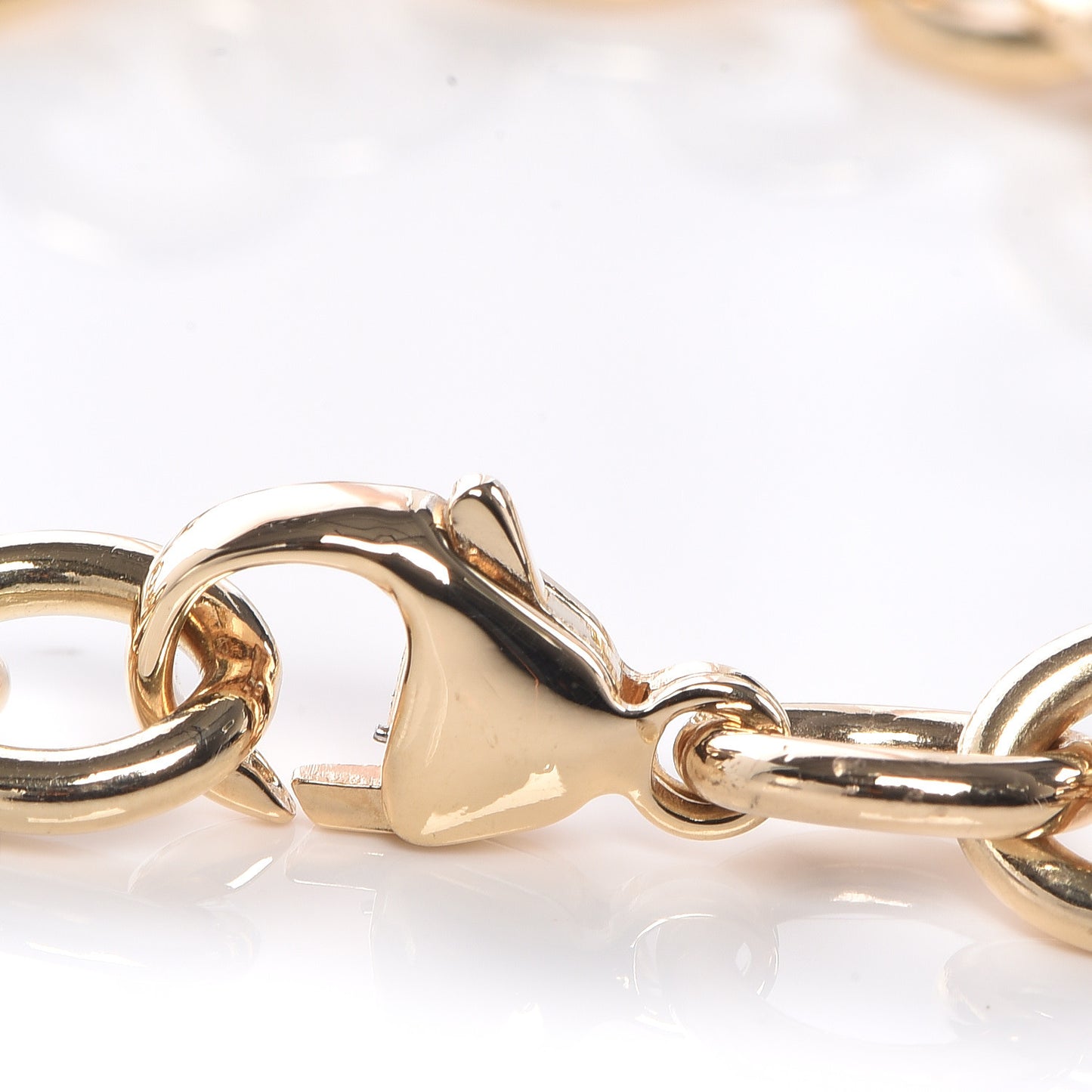 18K Yellow Gold Heart Tag Charm Bracelet