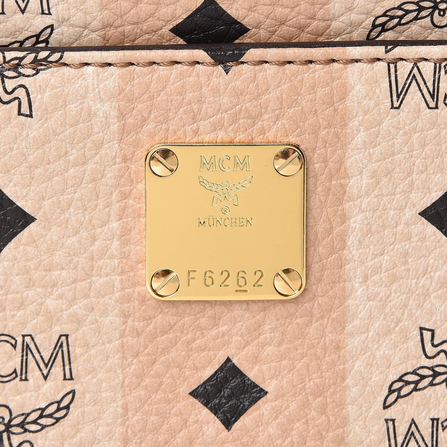 Striped Visetos Mini Crossbody Bag Beige