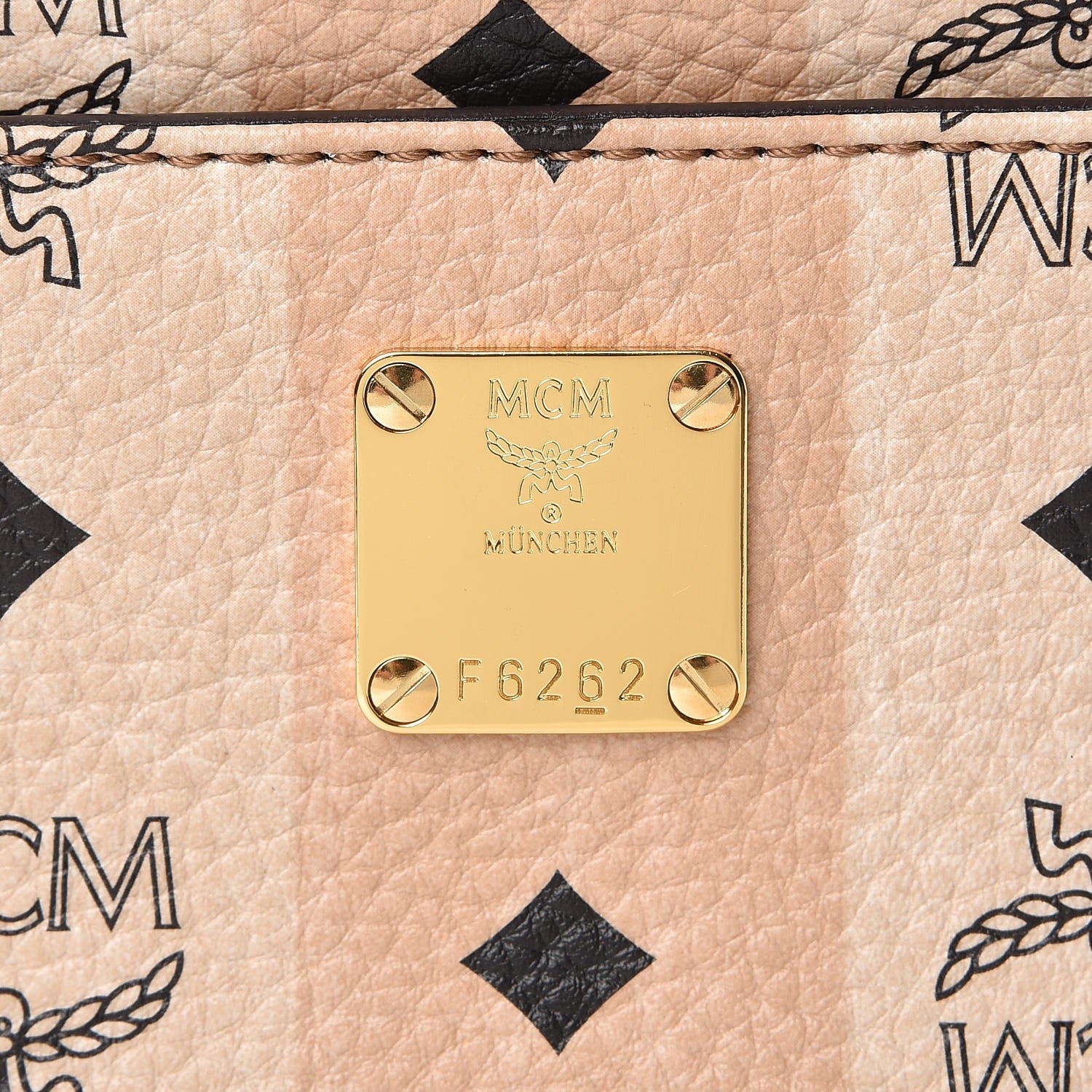 MCM Striped Visetos Mini Crossbody Bag Beige 7 of 14
