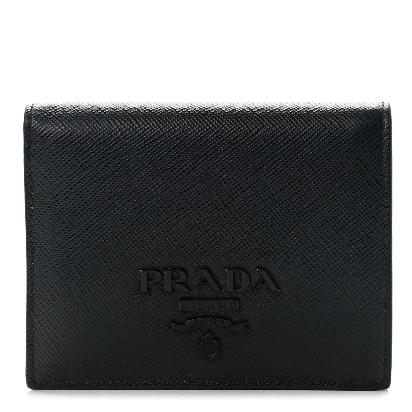 Saffiano Shine Bi-Fold Wallet Black