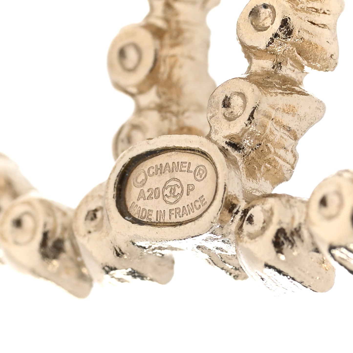 Crystal CC Earrings Gold