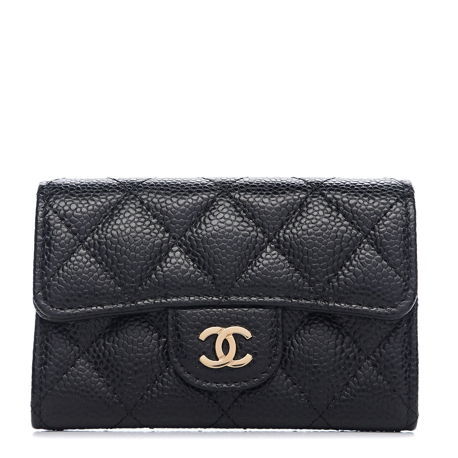 Chanel Caviar Quilted Flap Card Holder Black 1 of 8