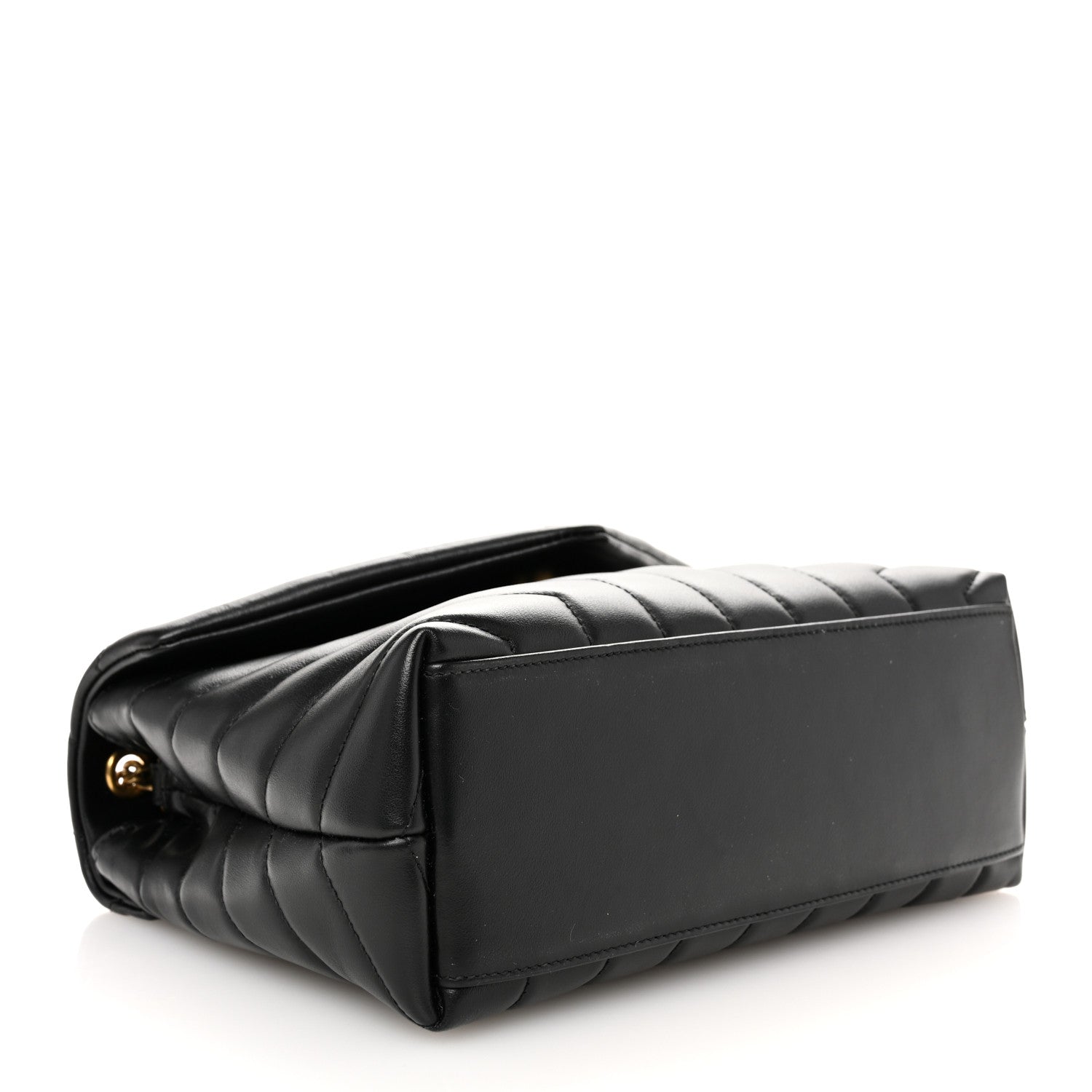 Saint Laurent Calfskin Y Quilted Monogram Small Loulou Chain Satchel Black 4 of 12