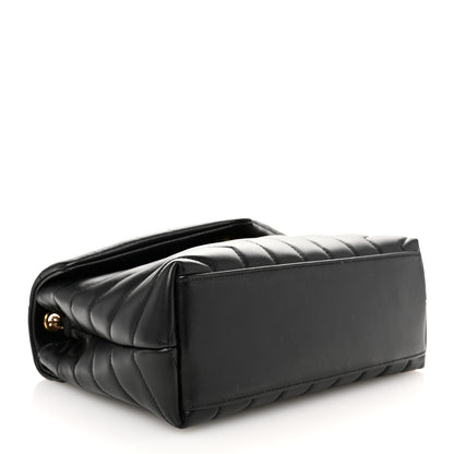 Saint Laurent Calfskin Y Quilted Monogram Small Loulou Chain Satchel Black 4 of 12