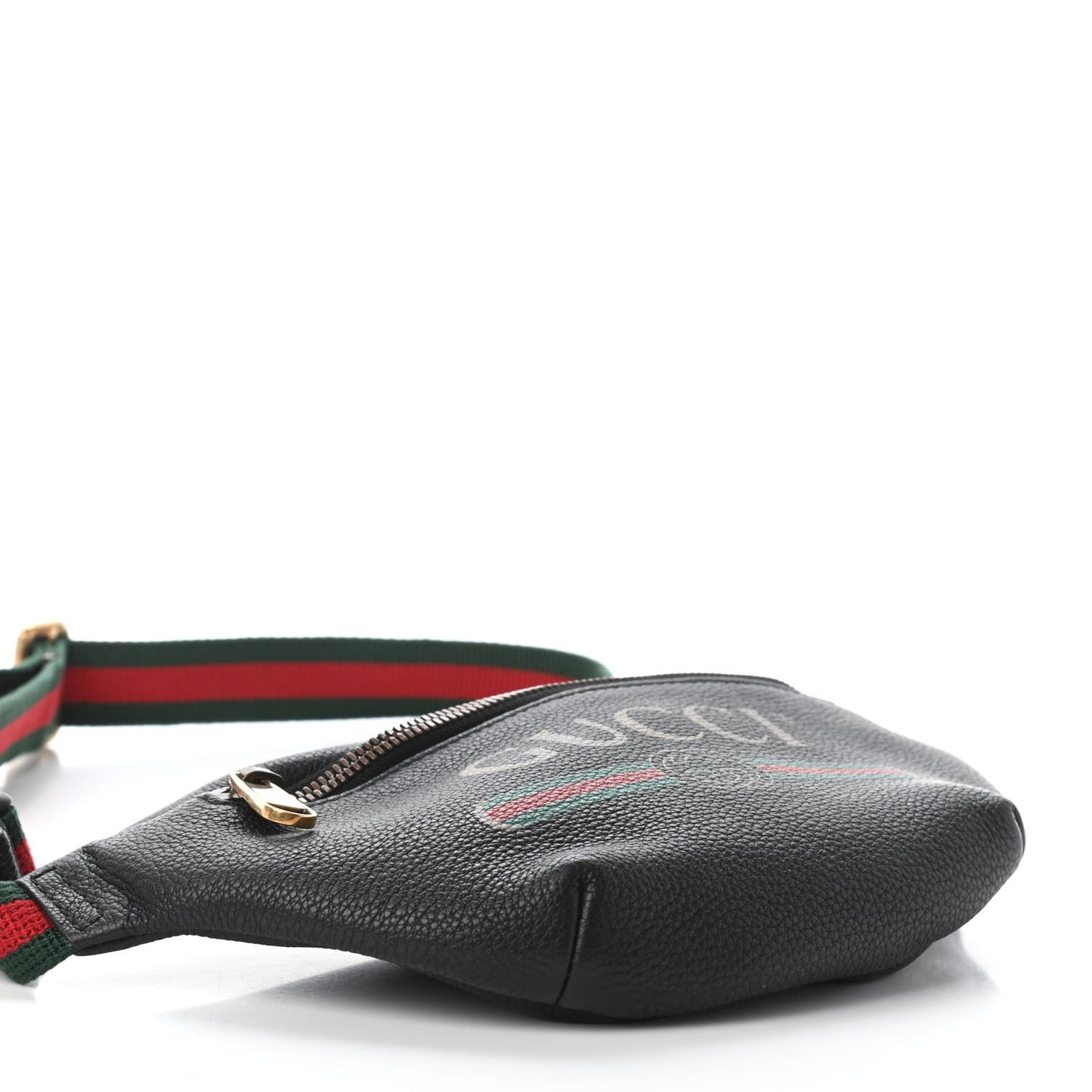 Grained Calfskin Small Logo Belt Bag Black