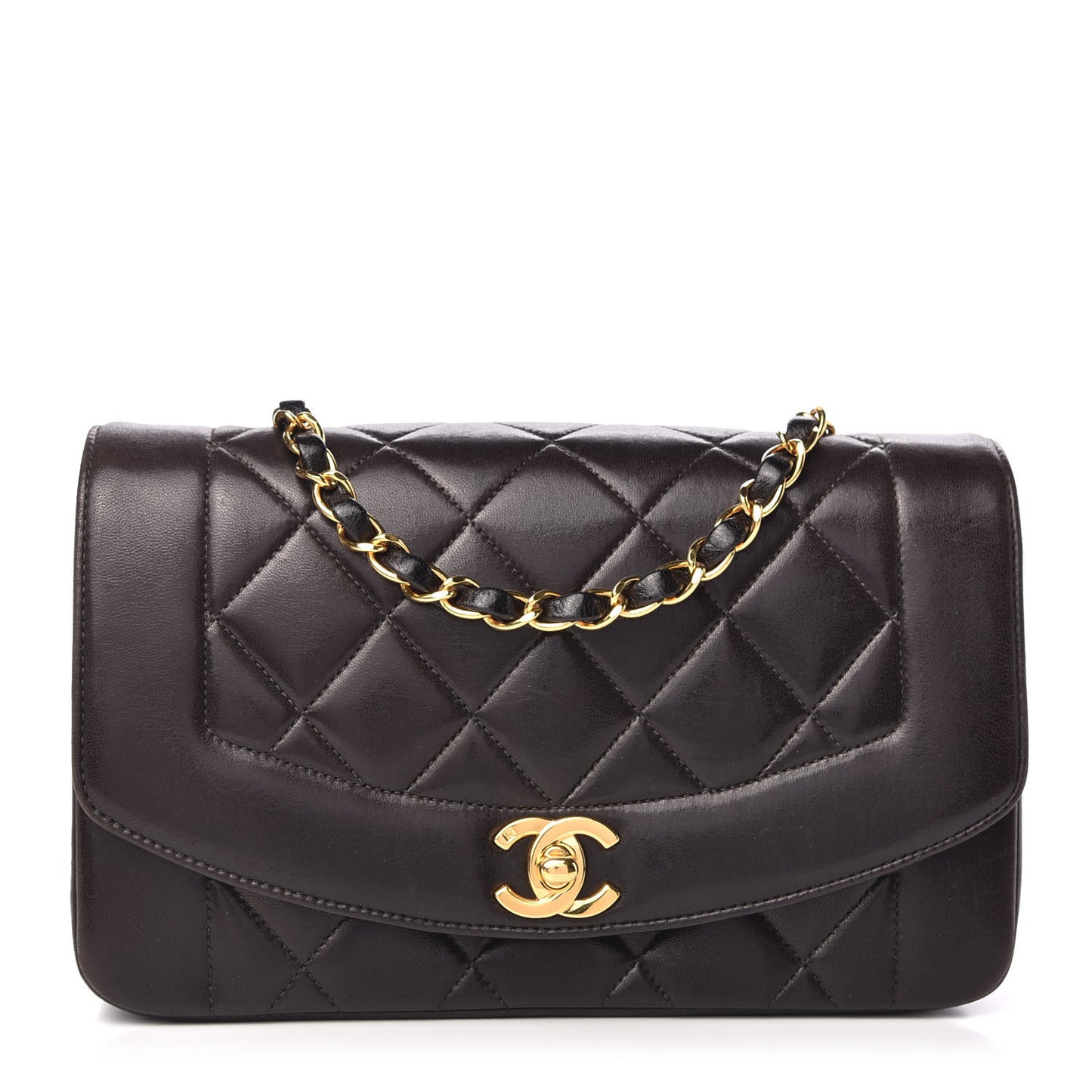 Lambskin Quilted Small Single Flap Bag Black