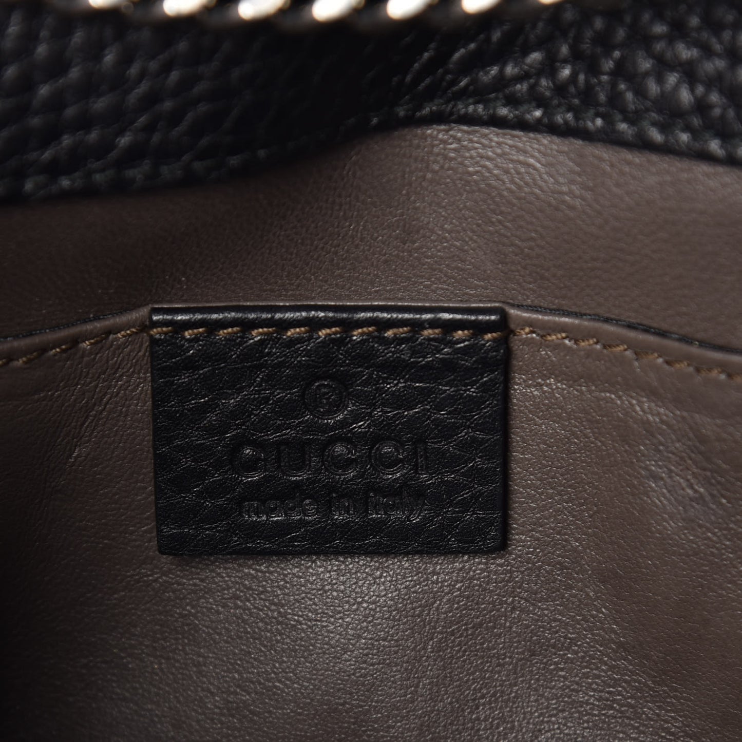Calfskin Small Studded Miss Bamboo Shoulder Bag Black