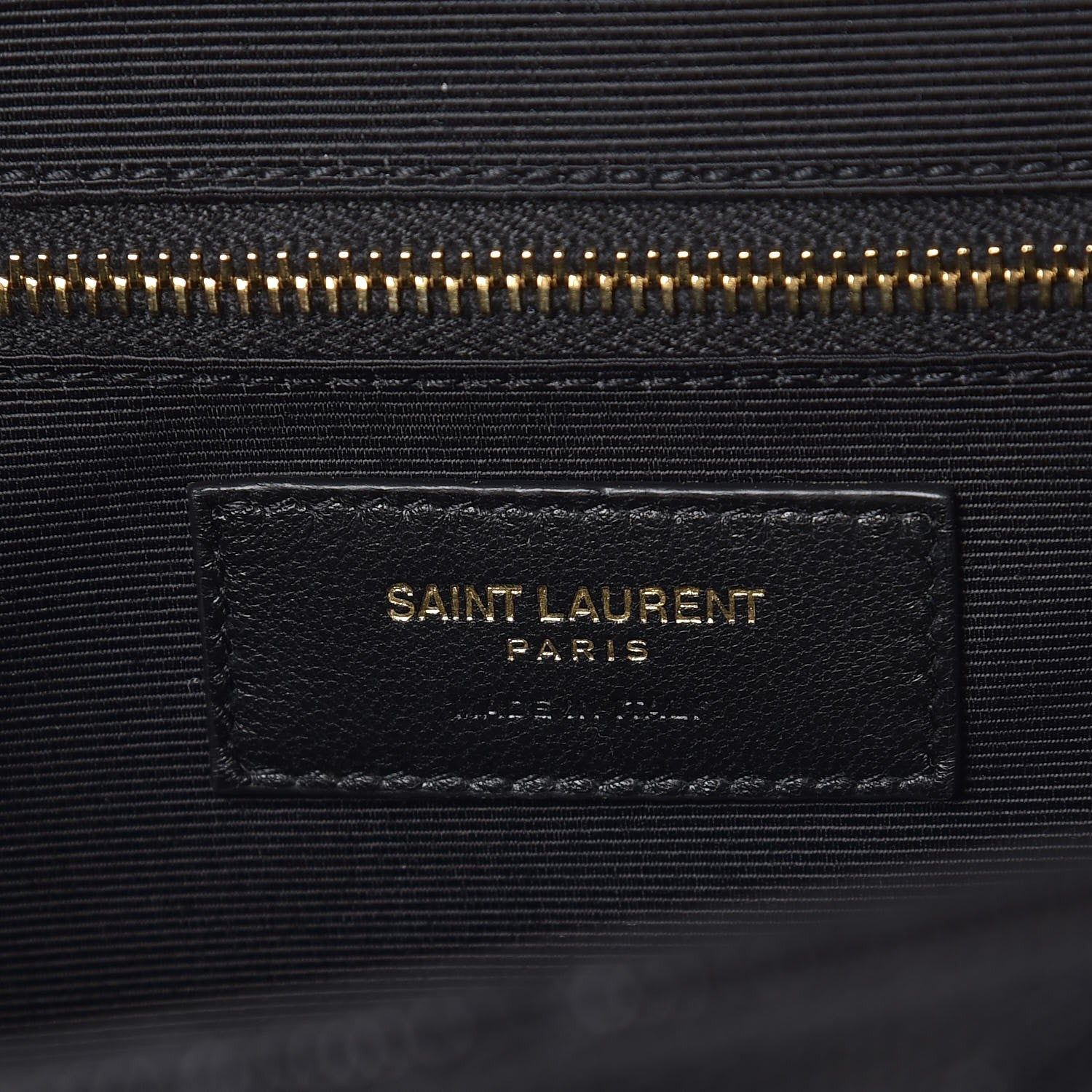 Saint Laurent Grain De Poudre Matelasse Chevron Large Monogram Satchel Black 9 of 10