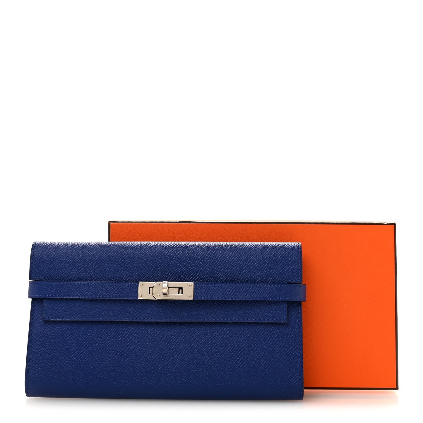 Epsom Kelly Longue Wallet Bleu Electrique