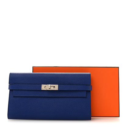 Hermes Epsom Kelly Longue Wallet Bleu Electrique 8 of 8