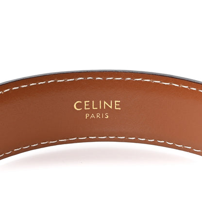 Celine Box Calfskin Medium 25mm Triomphe Belt 75 30 Tan 3 of 6
