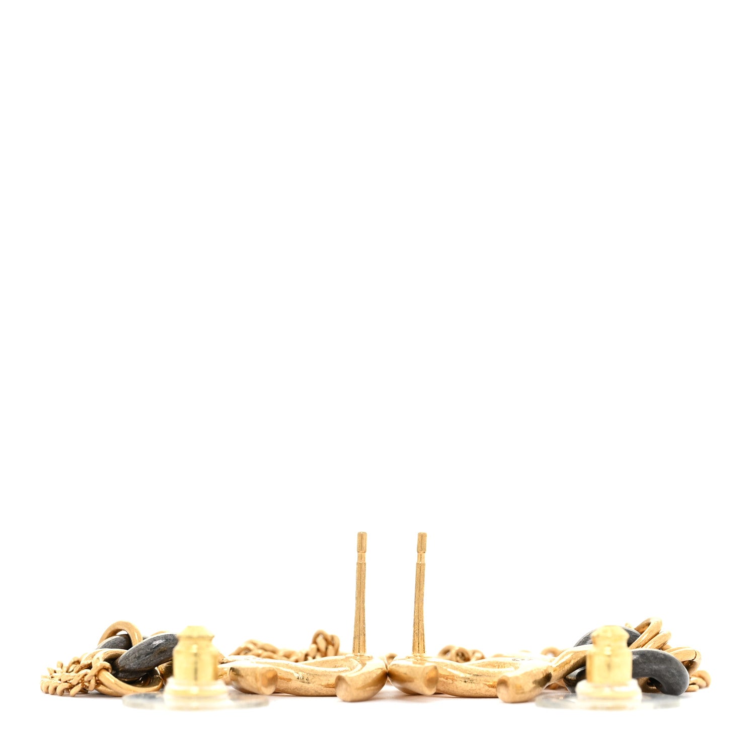 Chanel Chain CC Dangle Earrings Gold 3 of 6